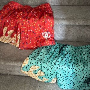 Boys size adult small baseball drip shorts